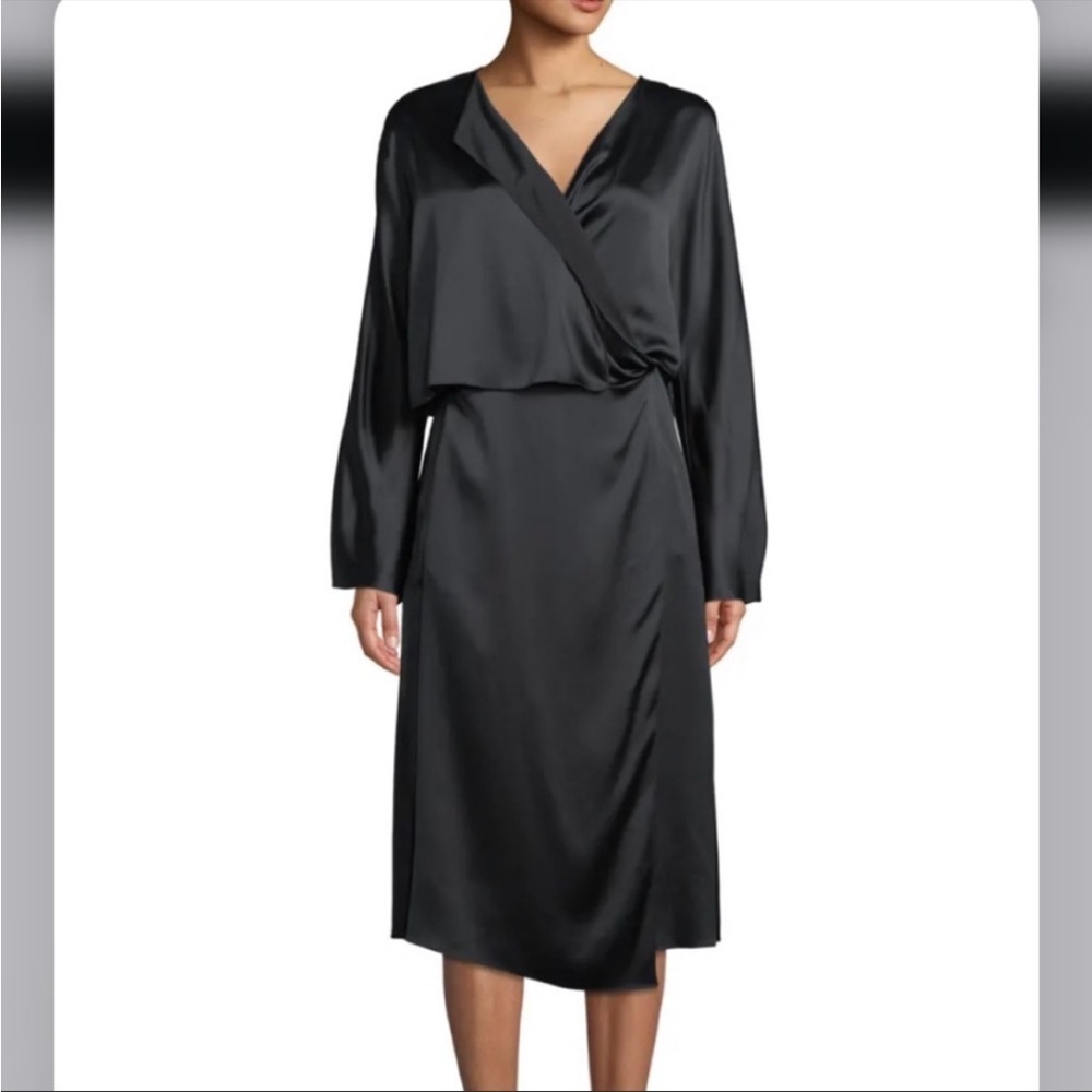 Vince Silk Dress Black - Picture 3 of 4